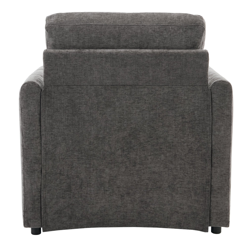 31.9' Cozy Upholstered Armchair Oversized Comfy Cloud Sofa Double Cushion Single Sofa Plush Cushion Armchair for Living Room, Grey