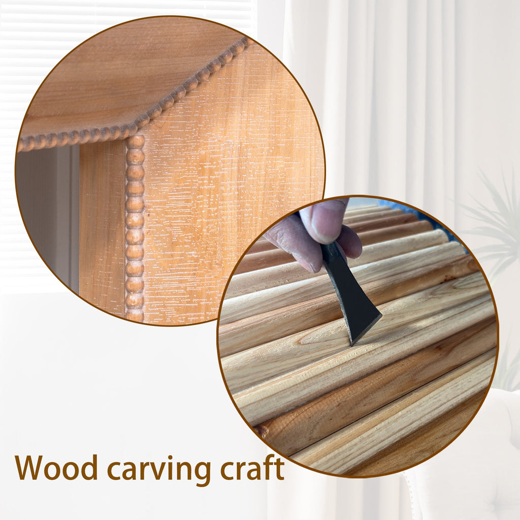 62' Modern Rustic Console Table – Solid-Look Engineered Wood Entryway Table