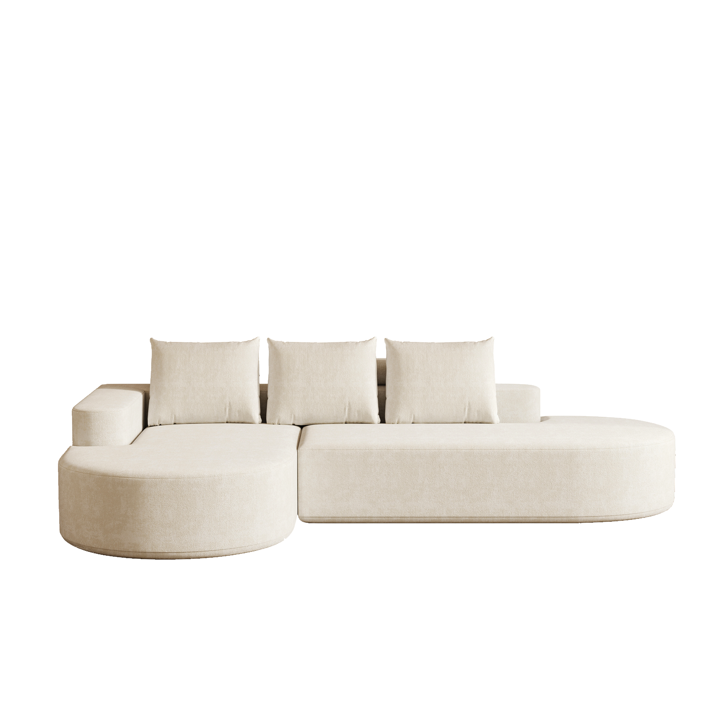 Modern Curved sofa ,Chenille Upholstered Sectional Sofa Couch Set,Modular 108.5' L Shaped Sectional Living Room Sofa Set With 3 Pillows,Free Combination Sofa Couch for Living Room,Bedroom