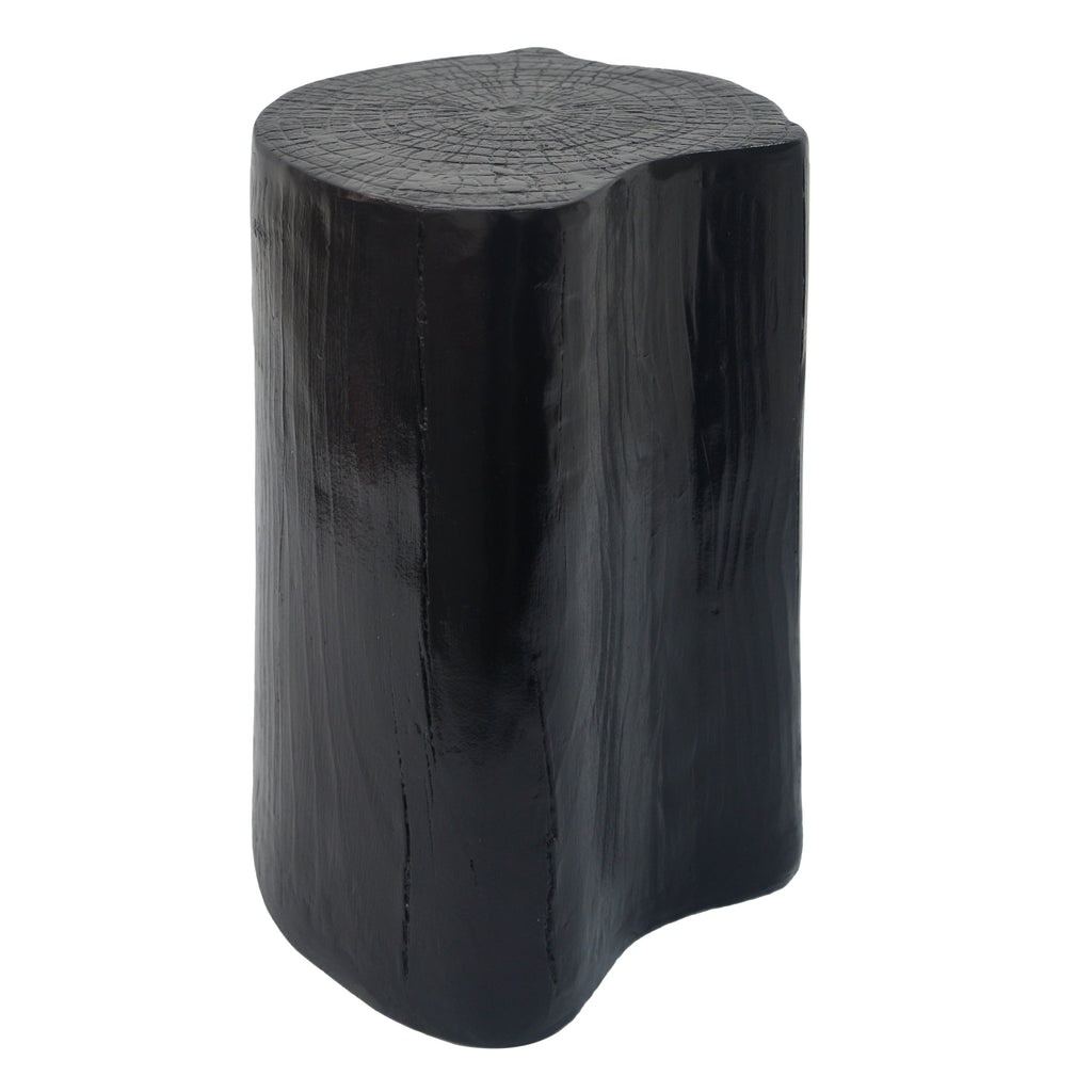 2-in-1 Irregular MGO End Table, Split Design, Small Space Friendly,Indoor Outdoor Use,Black Color