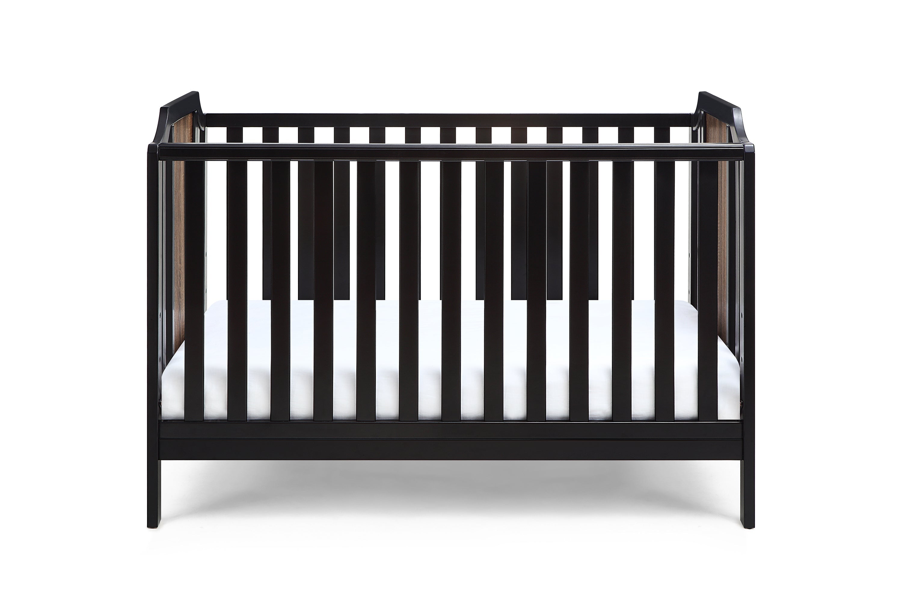 Brees Island 3-in-1 Convertible Crib Black/Brownstone