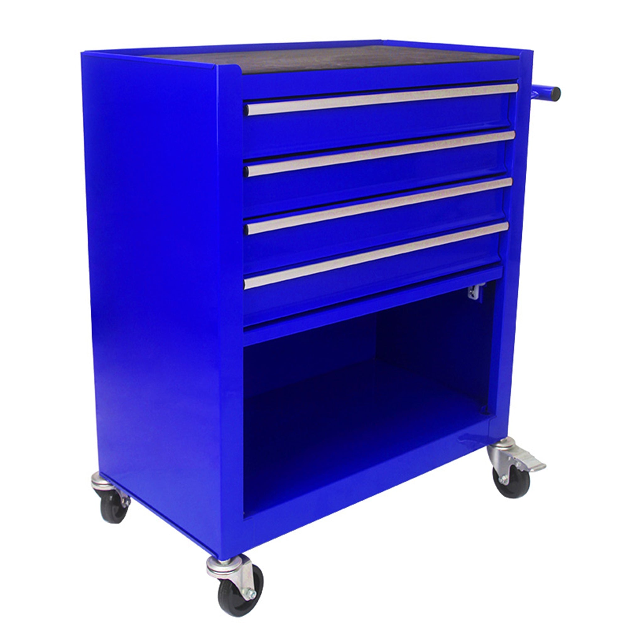 4 Drawers Multifunctional Tool Cart With Wheels-Blue