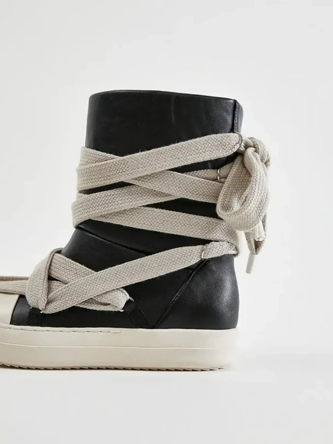 Lace-Up Round Neck Sneaker Boots