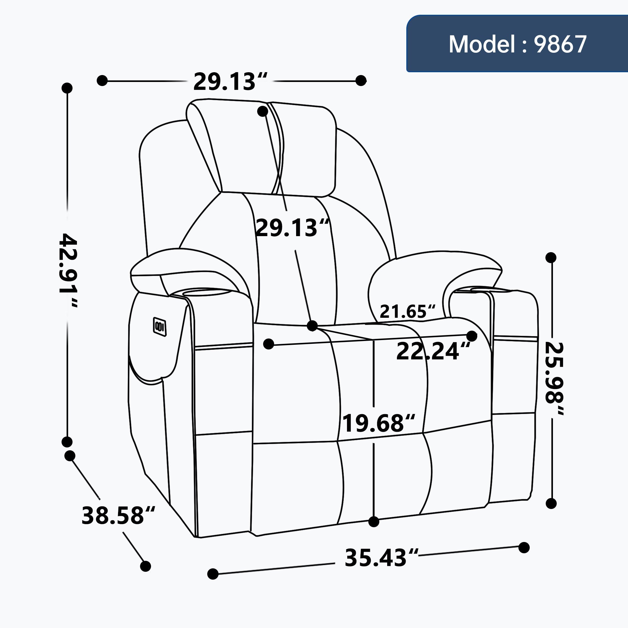 Up to 350 LBS polyester Power Lift Recliner Chair, Heavy Duty Motion Mechanism with 8-Point Vibration Massage and Lumbar Heating, USB and Type-C Ports, Stainless Steel Cup Holders, Beige