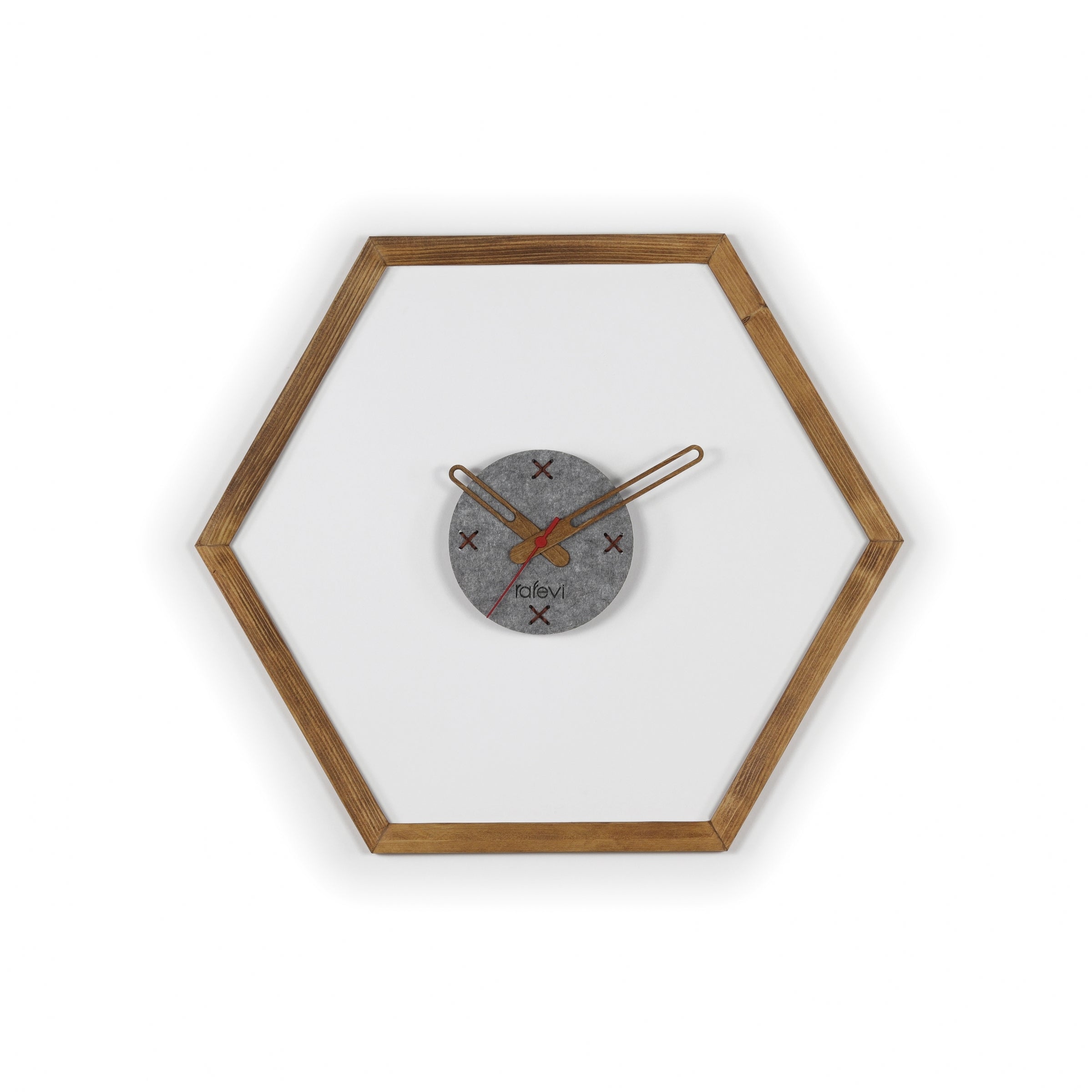 Tuva Wall Clock, Wooden Frame, Brown