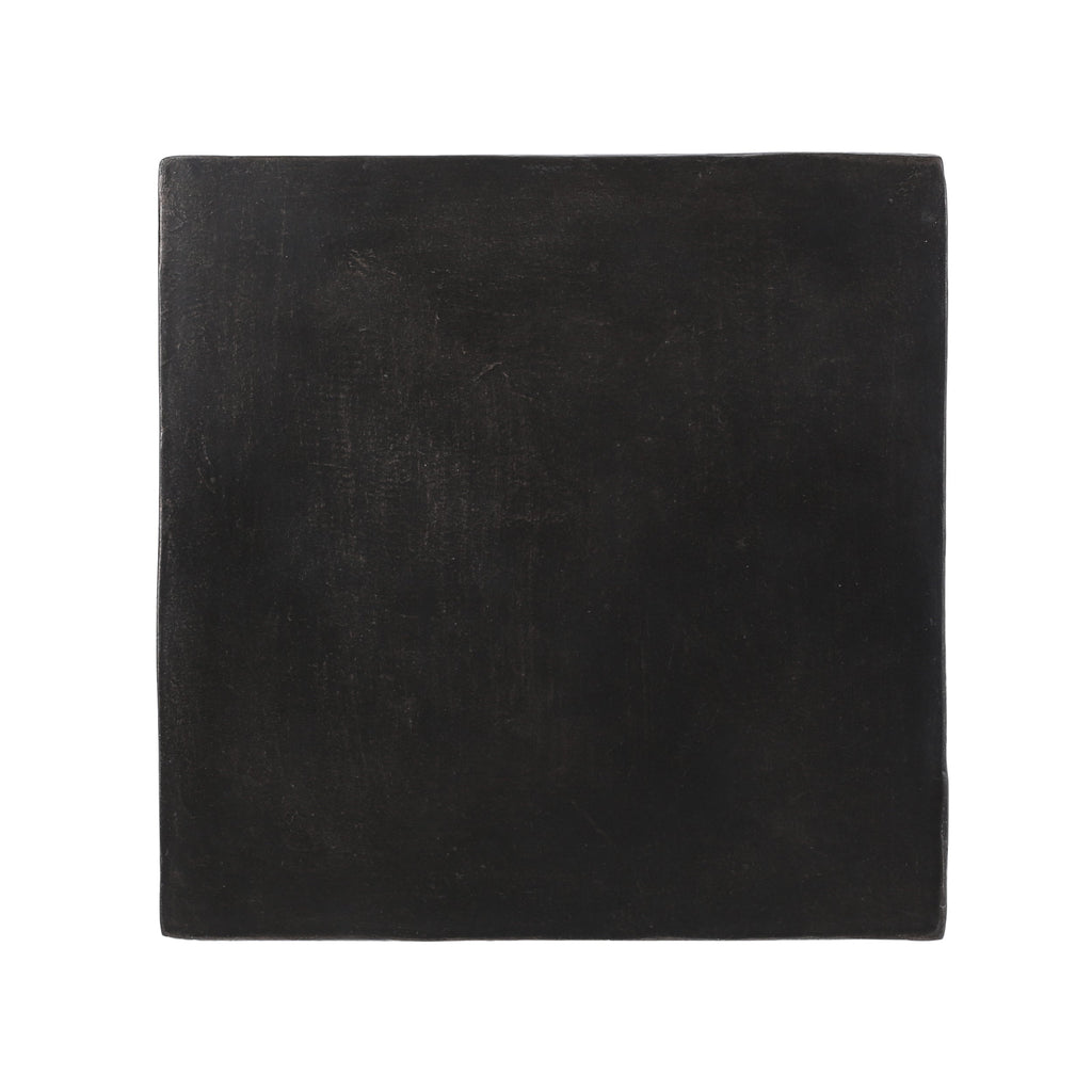 Modern Outdoor Lightweight Concrete Side Table with Geometric Design in Copper