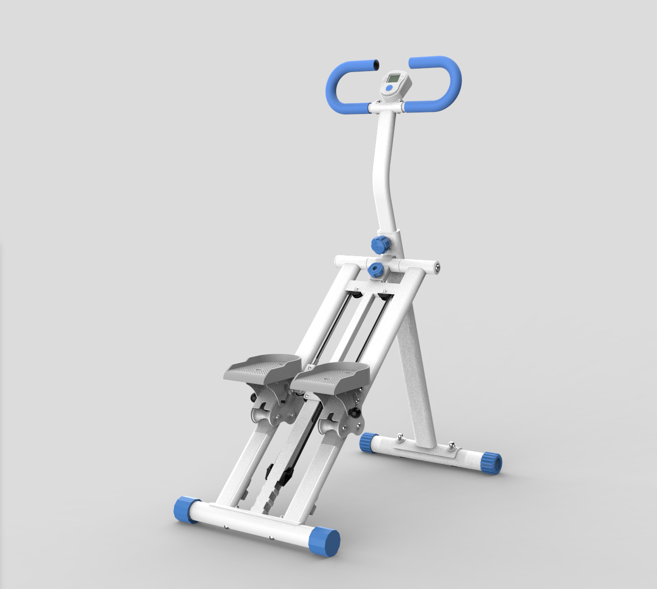Stair Stepper with resistance Home-Upgrade Vertical Climber Workout Machine for Full-Body Exercise Climber Fitness Equipment with Stable Frame Adjustable Handlebar-Blue
