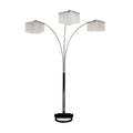 84' Tall Metal Floor Lamp with 3 Crystal Shaded Arches