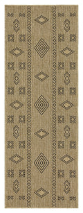 Earth GC_NTL1001 Jute/Black 2 ft. 7 in. x 7 ft. 3 in. Indoor/Outdoor Area Rug