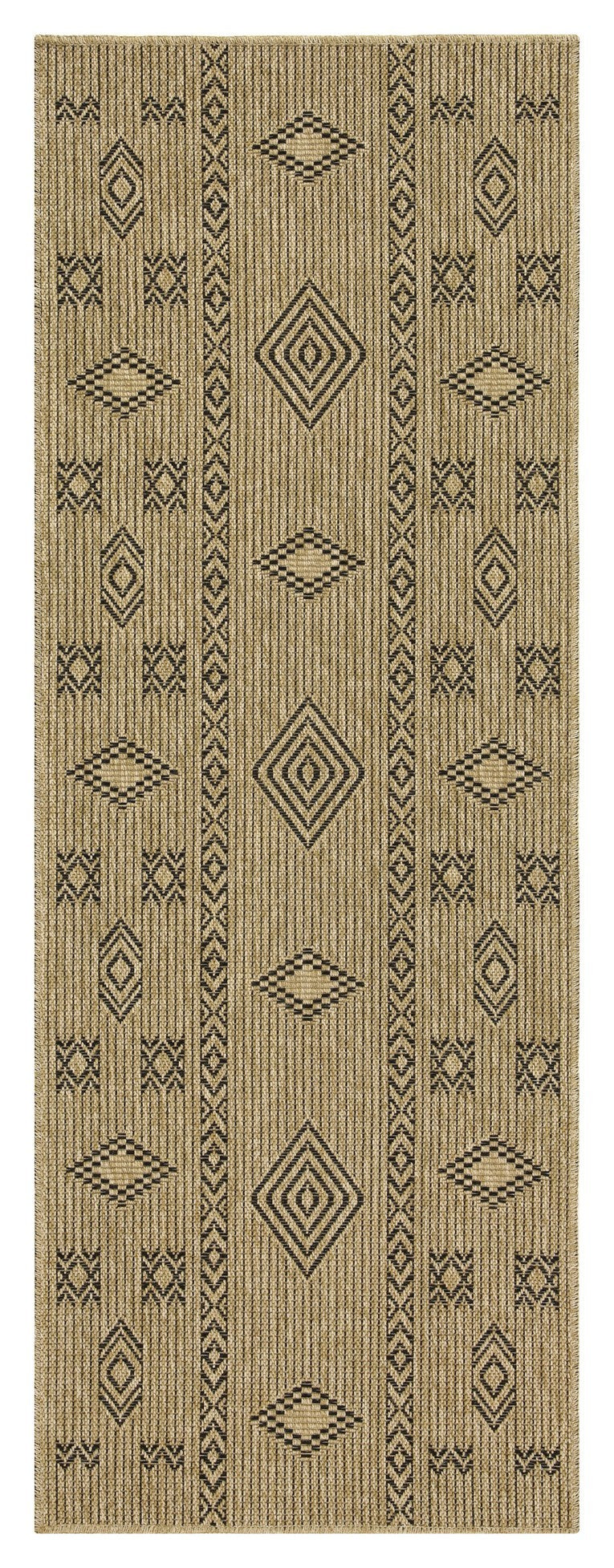 Earth GC_NTL1001 Jute/Black 5 ft. 3 in. x 7 ft. 3 in. Indoor/Outdoor Area Rug