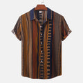 Striped Short Sleeve Button-Up Shirt