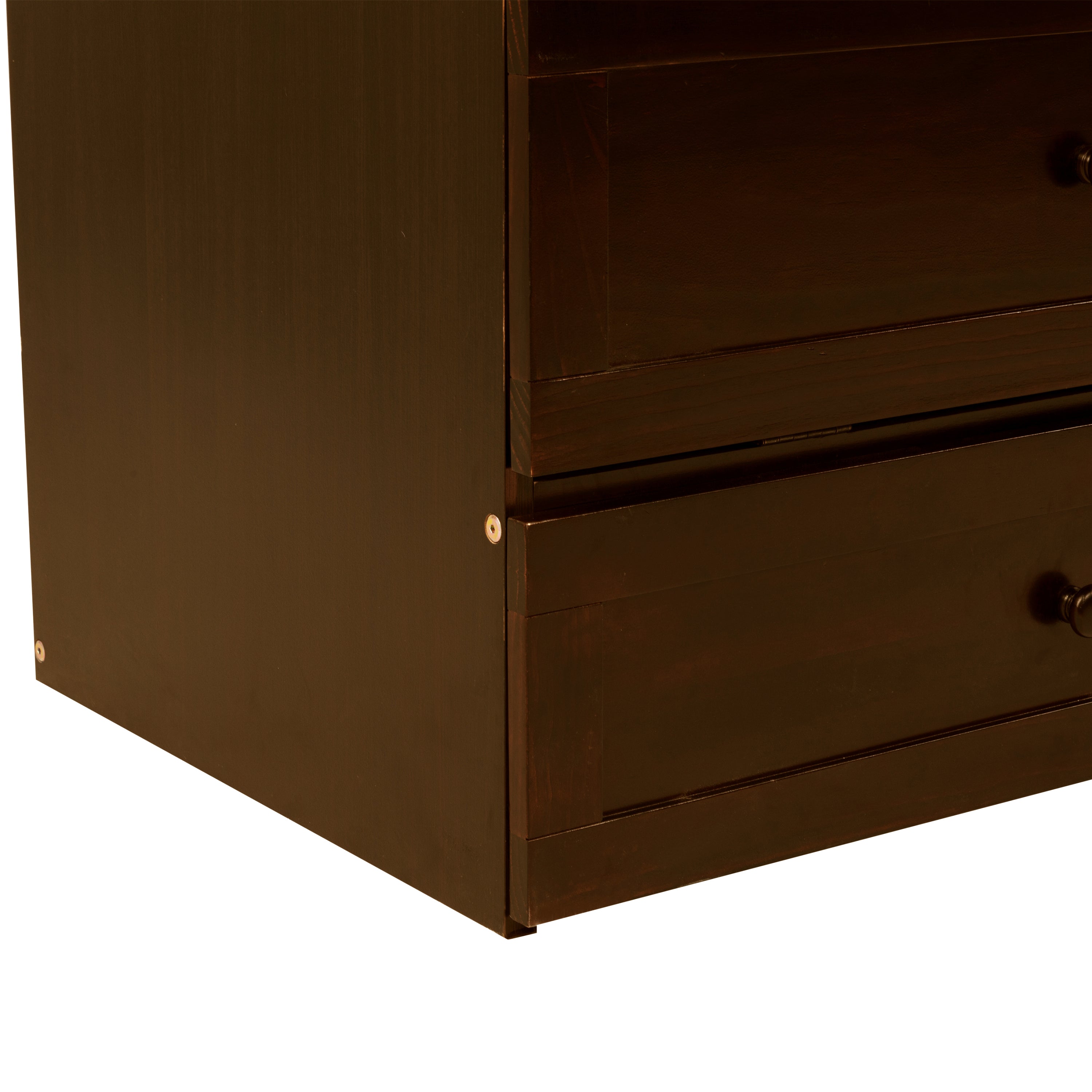 Queen Size Murphy Bed, Pine Wood Cabinet Bed with Rattan Decoration and Storage Drawer,Walnut