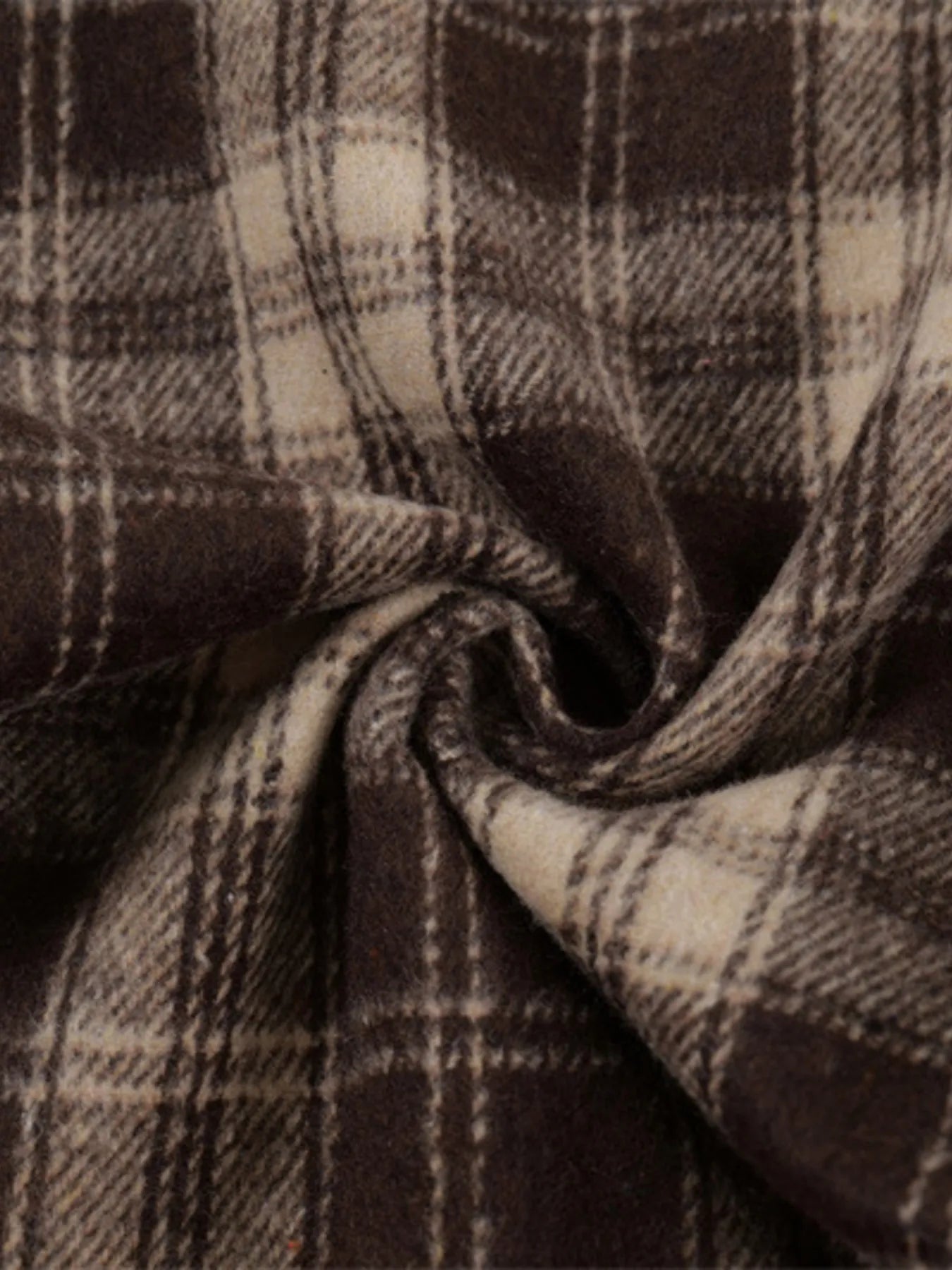 Relaxed Plaid Wide Leg Pants