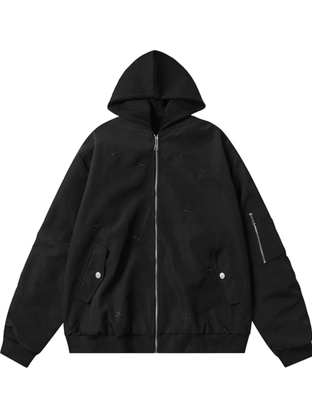 Star Zip Up Hooded Jacket