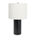 Aura Black Table Lamp with On/Off Switch Black Block Base
