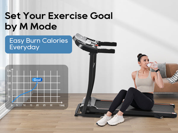 Treadmills for Home, Folding Treadmill with Incline and Heart Rate Sensor, 2.5HP Quiet Brushless with USB Charge Station, Small Space Portable Running Walking Machine, 300lbs Weight Capacity