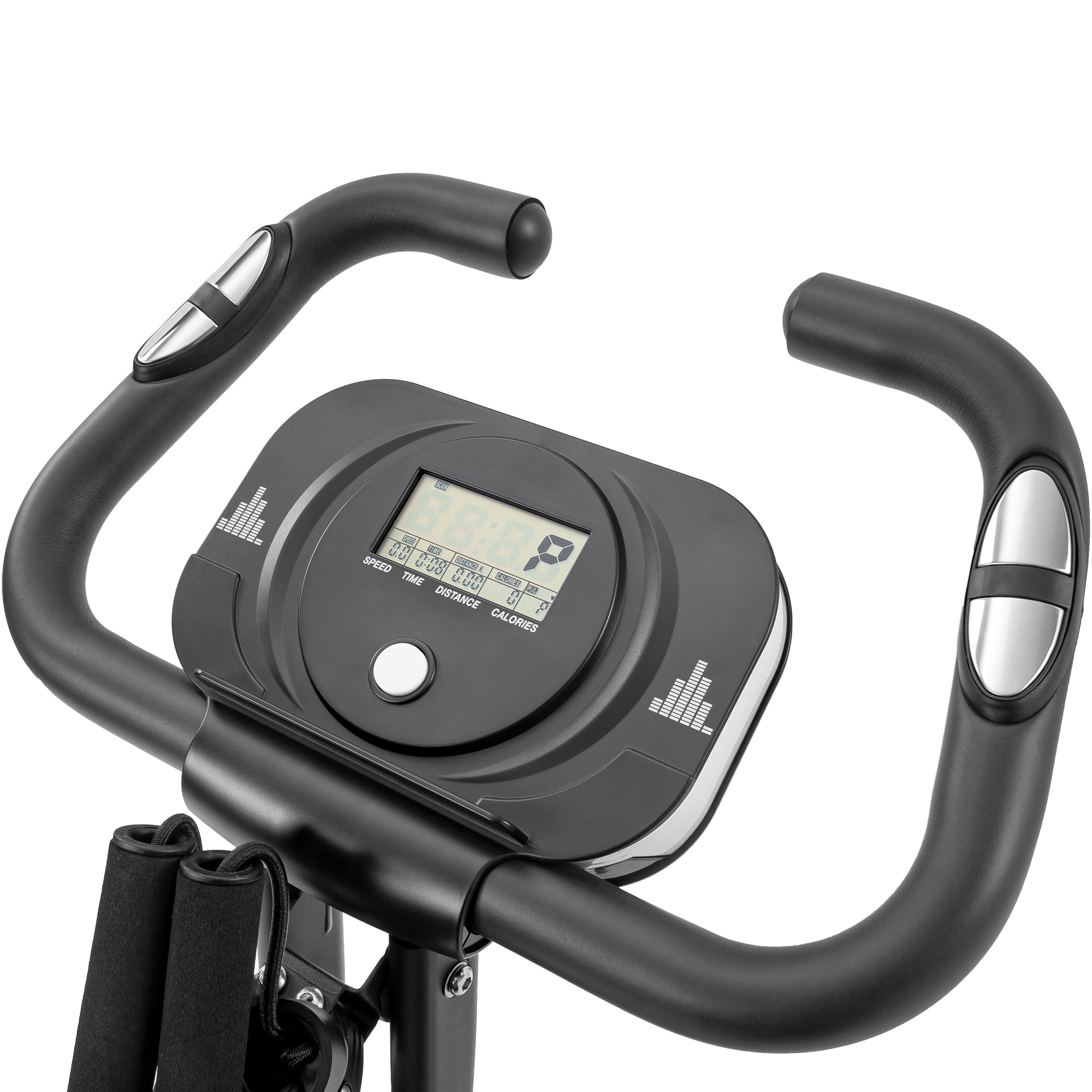 Exercise Bike,Workout Bikes for Home,Folding Stationary Bikes for Home with 16-Level Magnetic Resistance, 300LBS Capacity X-Bike Indoor Exercise Equipment with Heart Rate Sensor & LCD Monitor