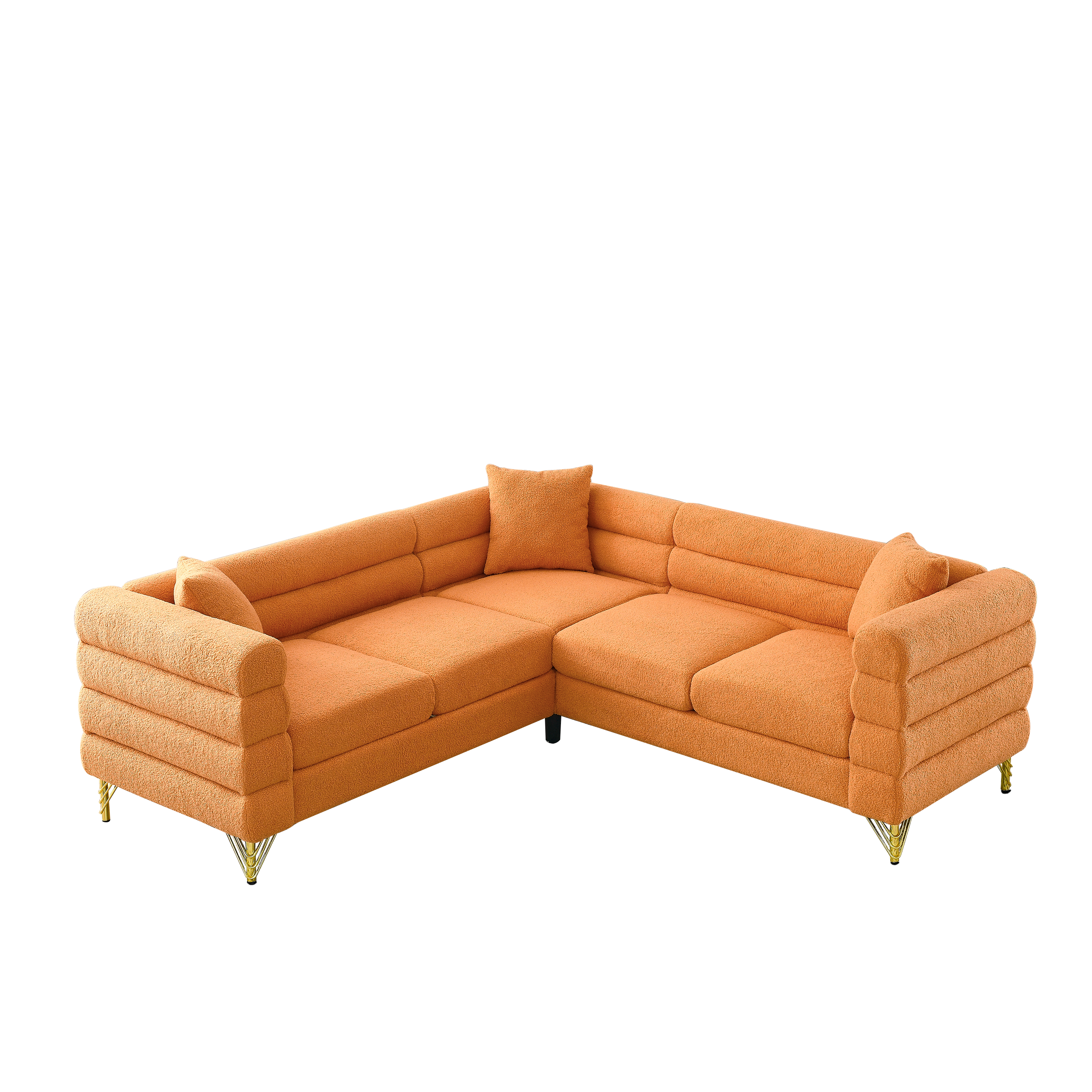 81.5-Inch Oversized Corner Sofa, L-Shaped Sectional Couch,   5-Seater Corner Sofas with 3 Cushions for Living Room, Bedroom, Apartment, Office