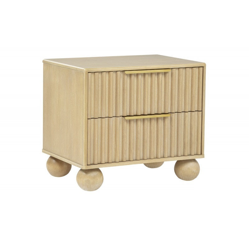 Modern Light Oak Wood 5pc Bedroom Furniture Set, California King size Platform Bed, Dresser Mirror and 2x Nightstand