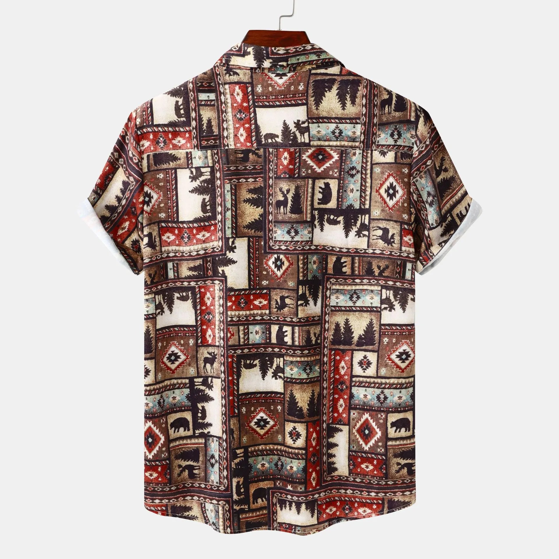 Printed Short Sleeve Casual Shirt