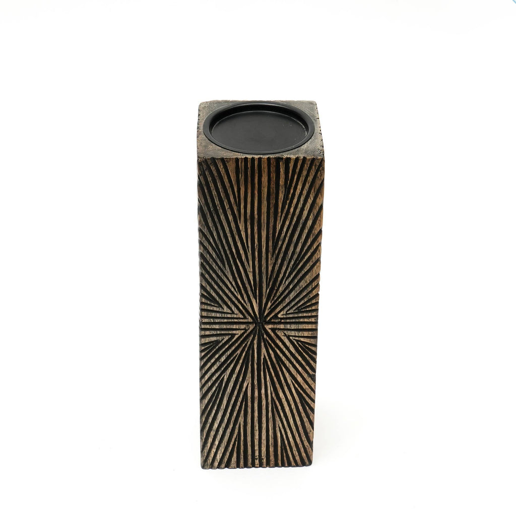 Elegent Wood Centerpiece Candle Holder- 4x12'– Elegant Candle Stand for Any Occasion