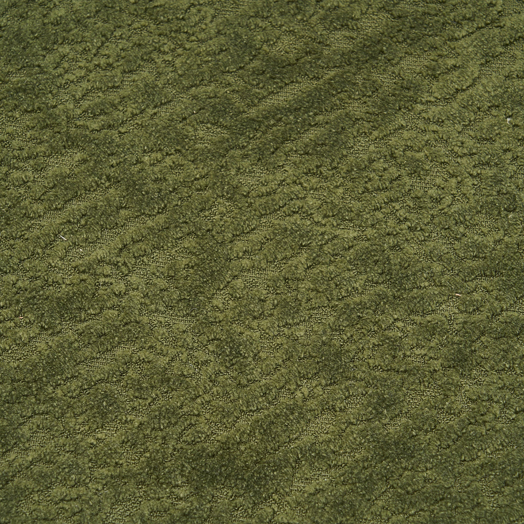 LY-025 Full Compression Sponge Sofa Forest Green Curved Modular Sectional, Chenille Upholstery, 110''L