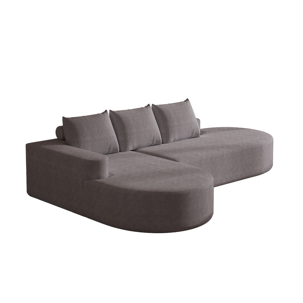 Modern Curved sofa ,Chenille Upholstered Sectional Sofa Couch Set,Modular 108.5' L Shaped Sectional Living Room Sofa Set With 3 Pillows,Free Combination Sofa Couch for Living Room,Bedroom