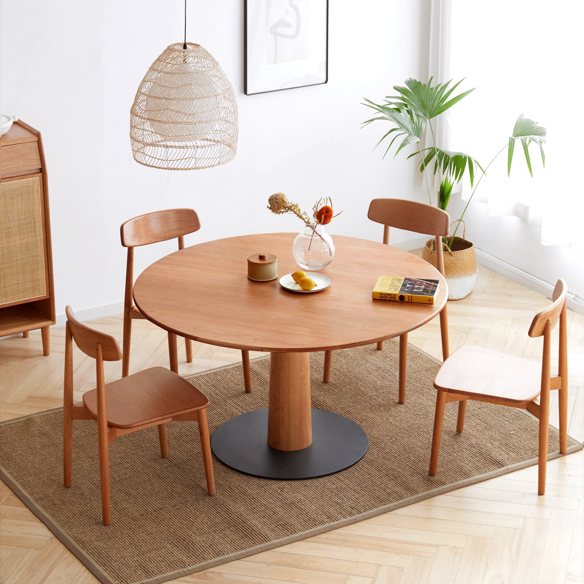FAS Grade Oak Dining Chair Natural Wood Made in North America Solid and Simple Design 46.5 * 54 * 80cm