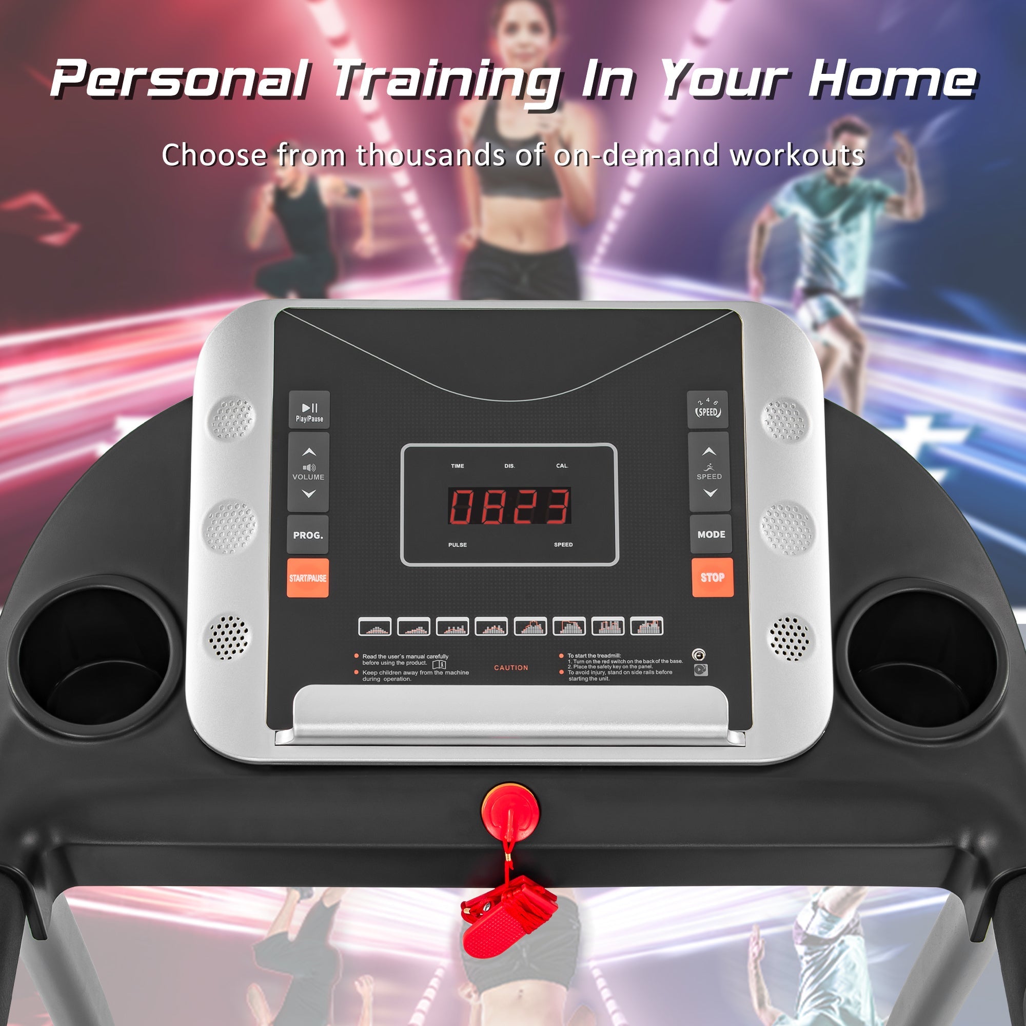 Treadmills for Home,Foldable Treadmill with Incline, 300LBS Capacity Motorized Treadmills for Running Walking Exercise,2.5HP Quiet Treadmill Machine for Home with Heart Rate Sensors & Speaker