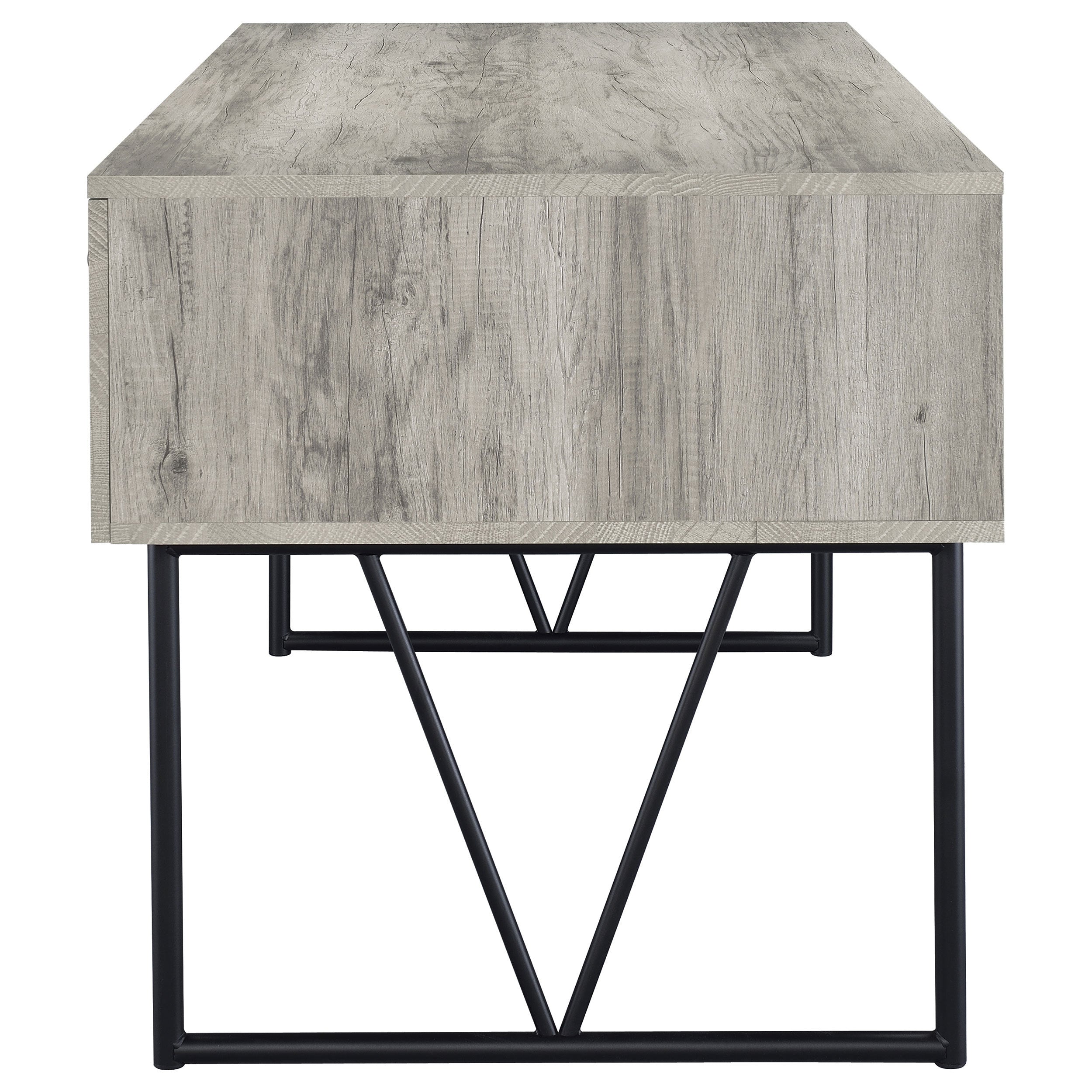 Sonoma Grey Driftwood 4-Drawer Writing Desk