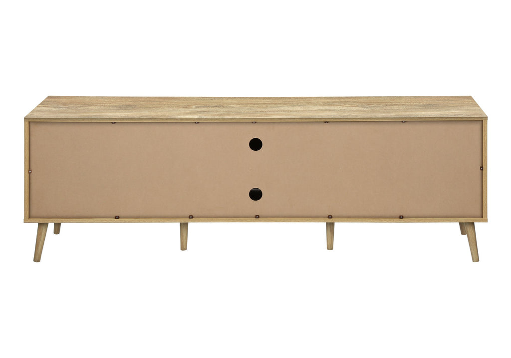 Tv Stand, 72 Inch, Console, Media Entertainment Center, Storage Drawers, Storage Cabinet, Walnut Laminate, Mid Century