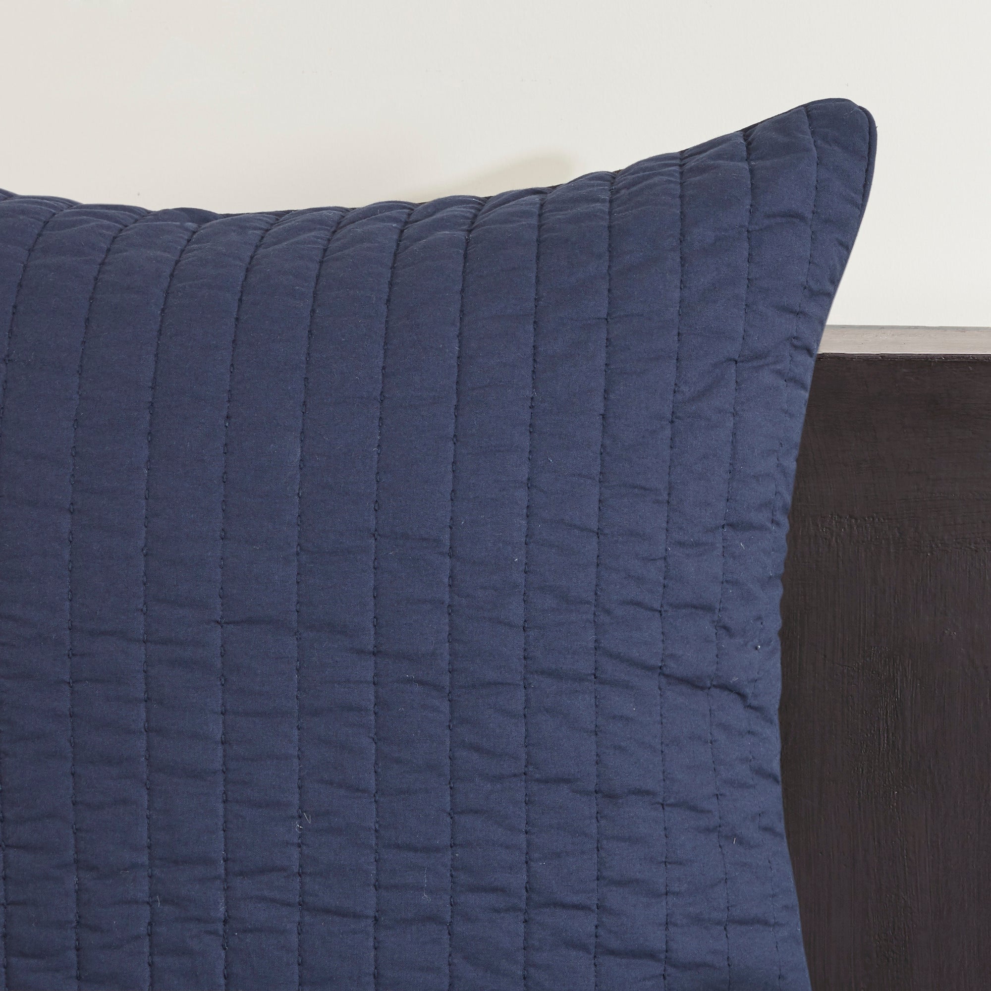 Cotton Quilted Euro Sham Navy Euro Sham