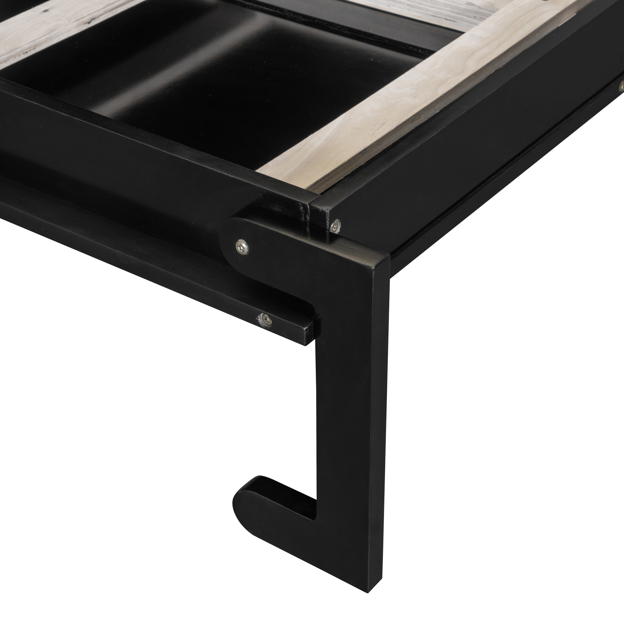 Queen Size Murphy Bed with Desk, Vanity and Cabinets, Espresso(OLD SKU: N820S00057P)