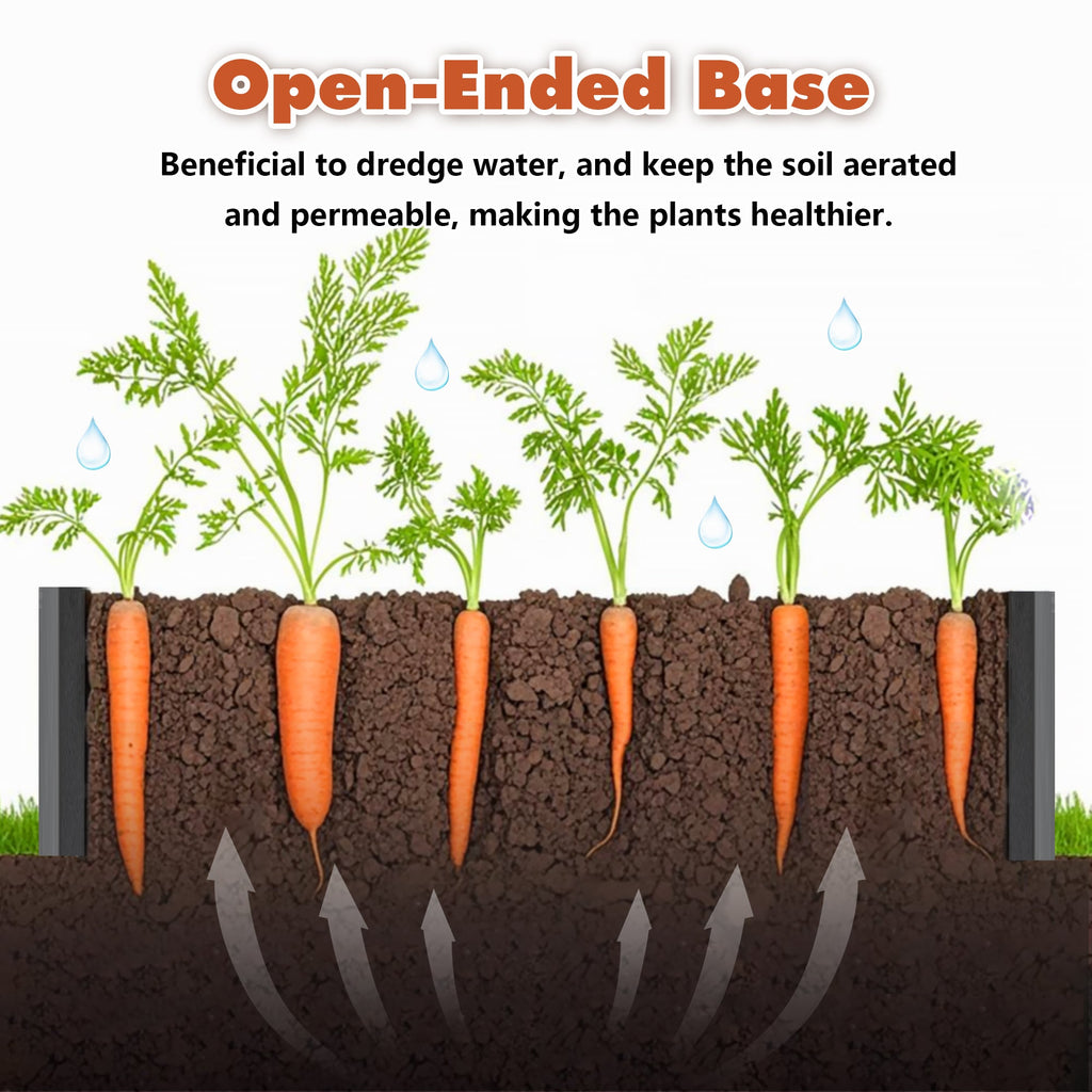 Galvanized Raised Garden Beds Outdoor // 8×4×1 ft Planter Raised Beds for Gardening, Vegetables, Flowers // Large Metal Garden Box