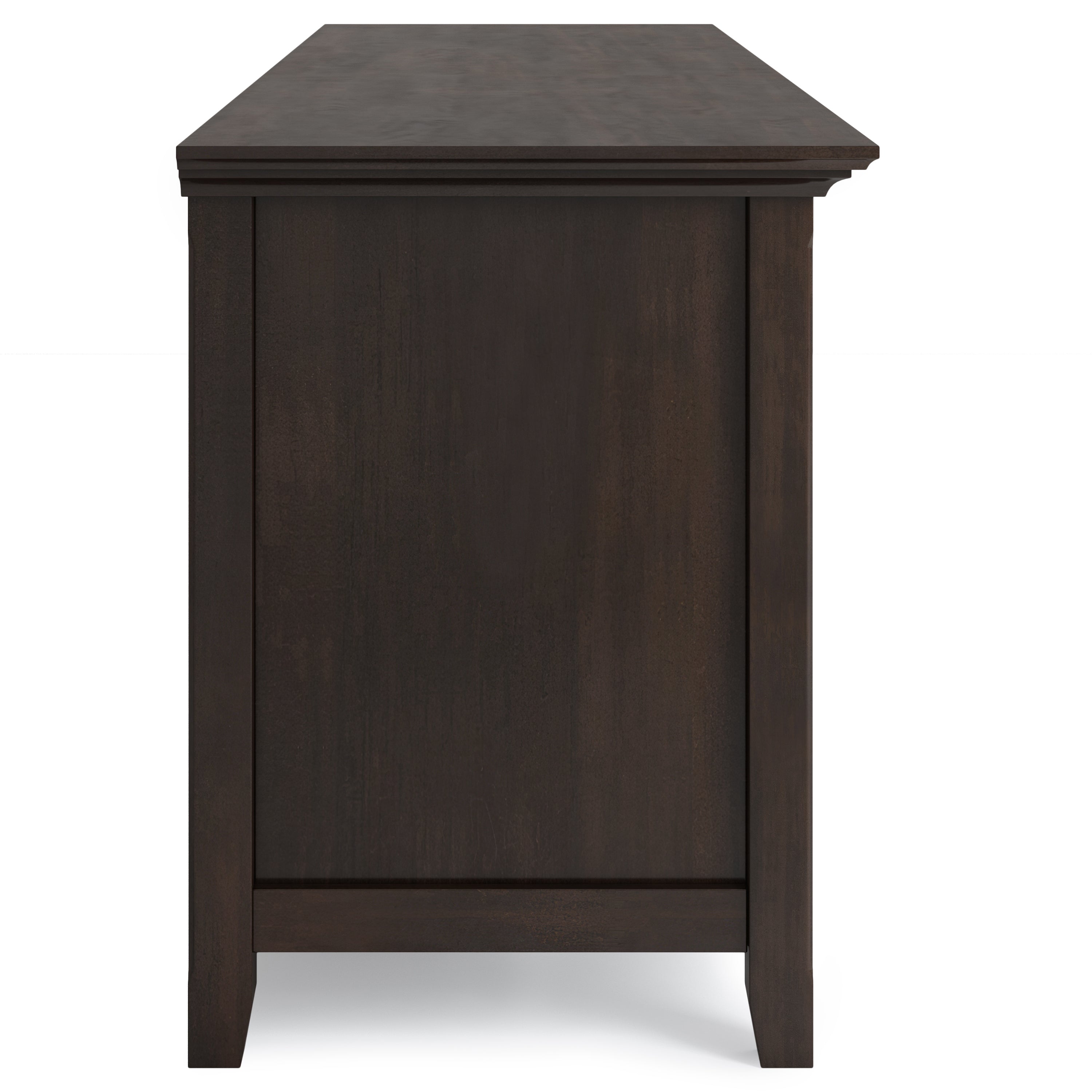Amherst 72 inch Solid Wood TV Media Stand in Brunette Brown