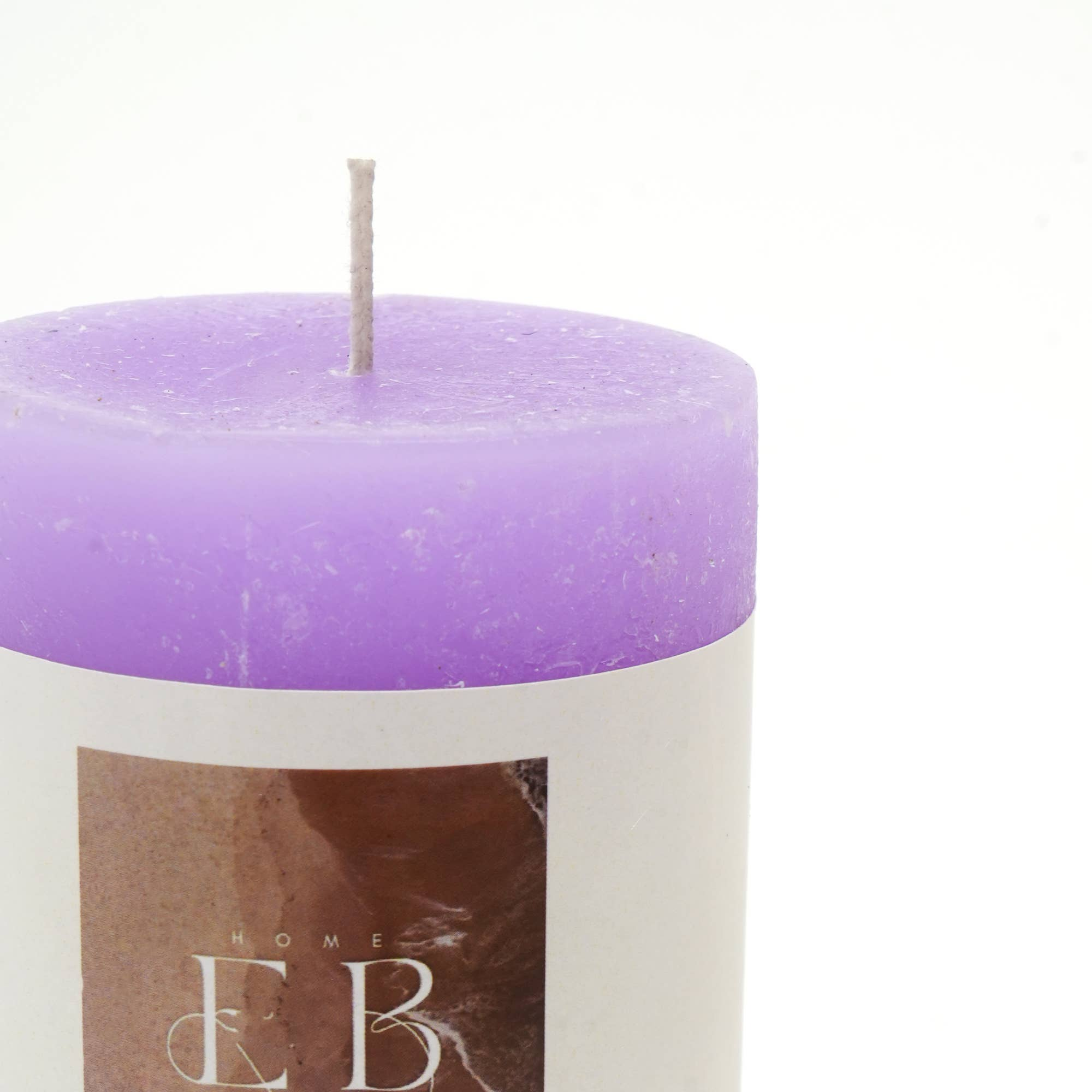 Rustic Pillar Candle 3'x5' Purple