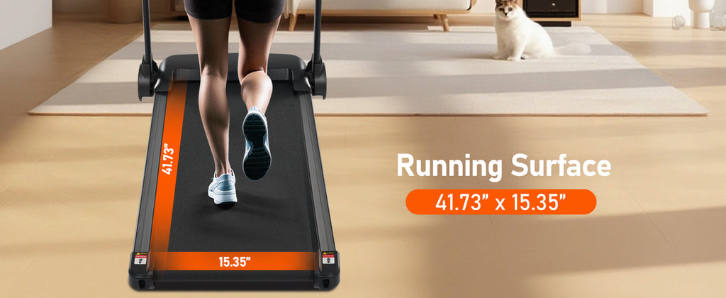 Folding Treadmills for Home Small, 3.0HP Portable Treadmill with 8% Incline,10MPH Walking Pad with Incline, 300 LBS Walking Pad Treadmills with Bluetooth, Heart Rate Sensors,Charge Station