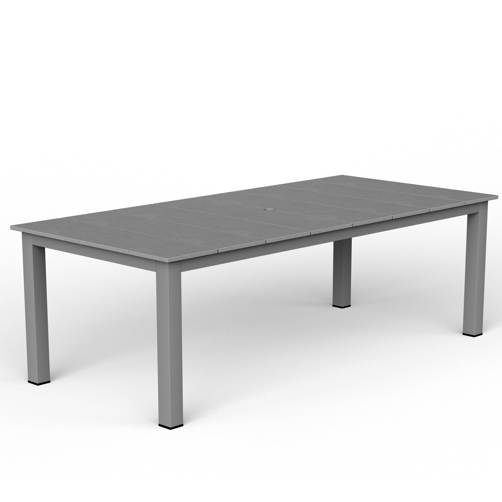 A single outdoor dining table that can be used in multiple scenarios