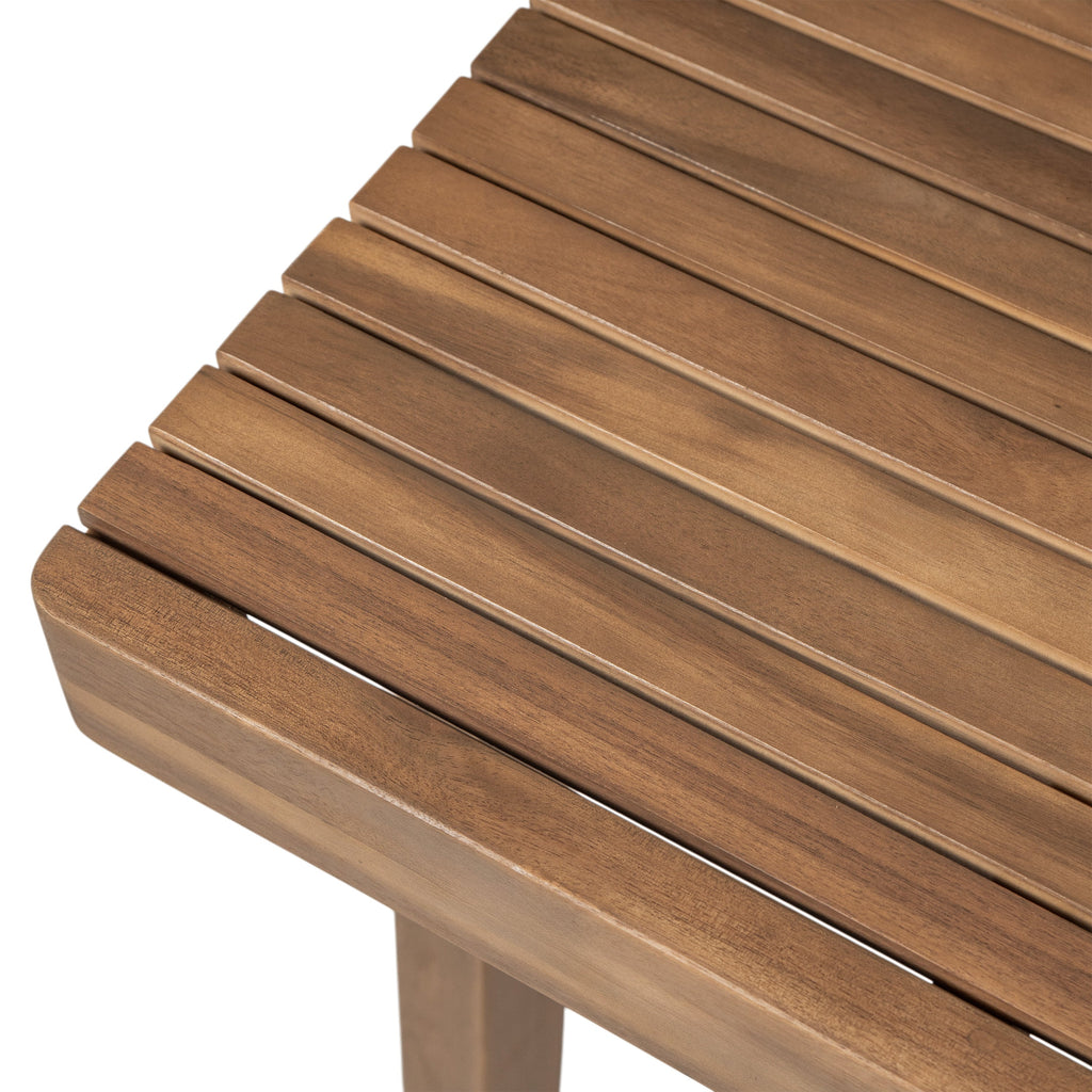 69' Acacia Wood Outdoor Dining Table with Slatted Top, 300 lbs Weight Capacity, Ideal for Patio & Garden Gatherings, Brown