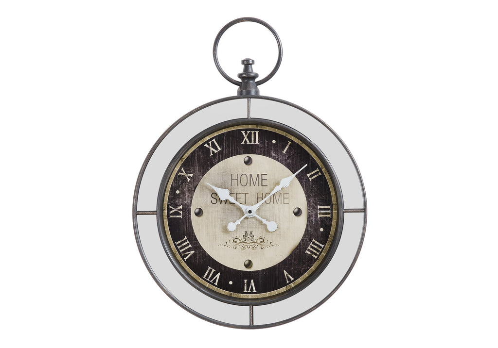 Clocks, 18' Round, Wall Clock, Brown, Mirror, Transitional