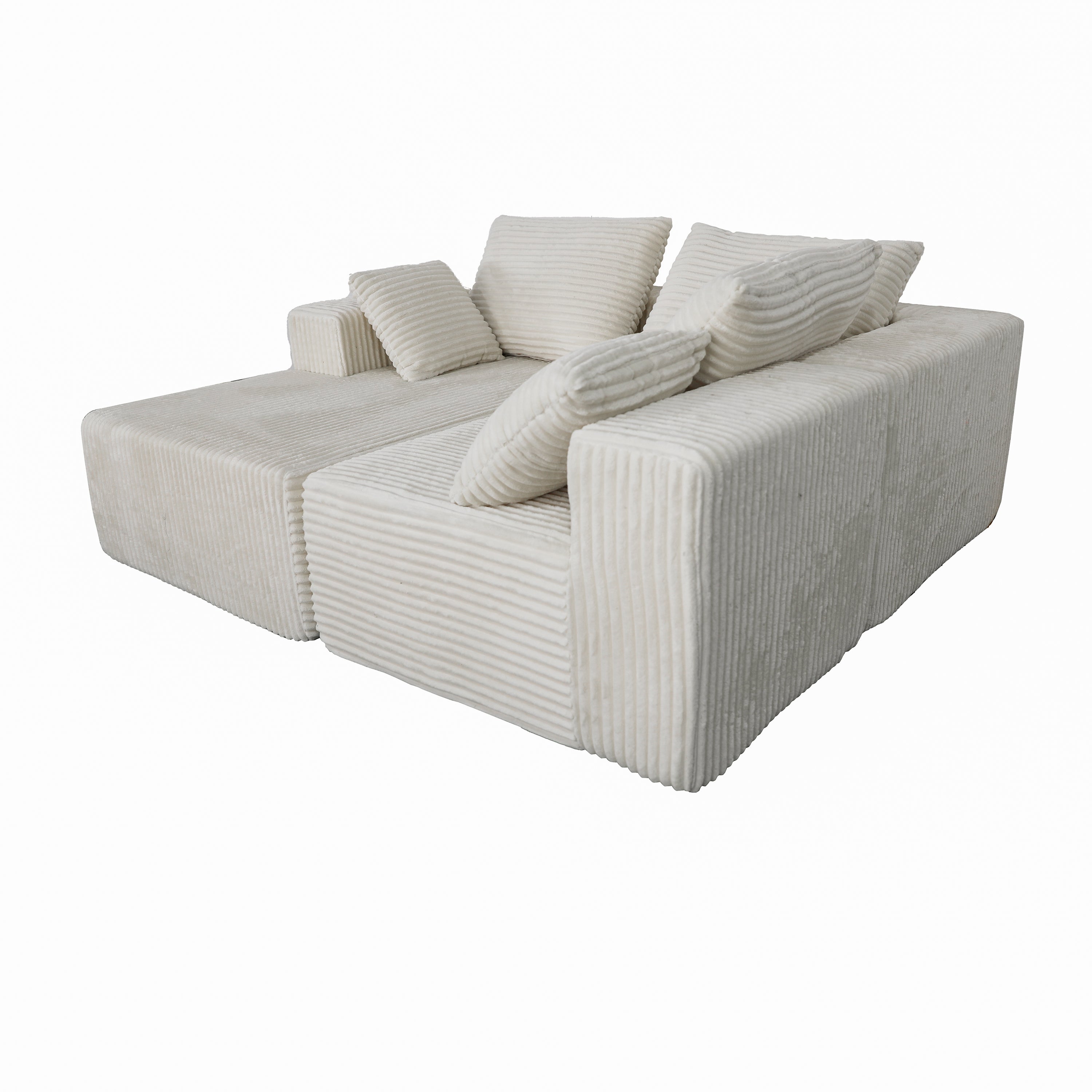 Corner combination sofa, sectional sofa ,couch sofa,sofa bed, made of high-density sponge and soft plush fabric, with multiple combinations available(beige)