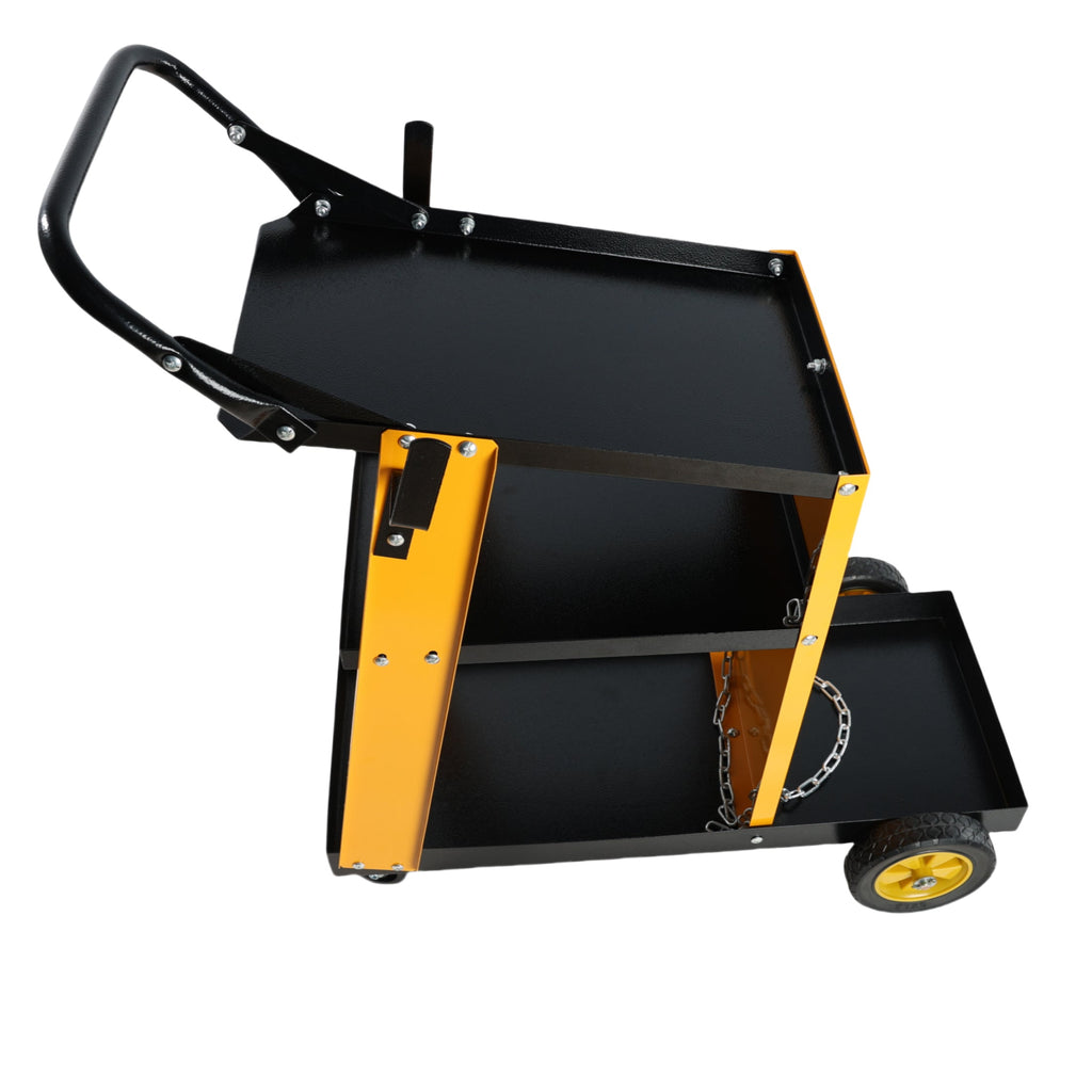 Multi Function 3 tier Welding Cart. gas bottle and accessory storage.Welding Heavy Duty  Cart for Tig Mig Welder and Plasma Cutter  with Upgrade Handles and Increase Storage Space Tank Storage