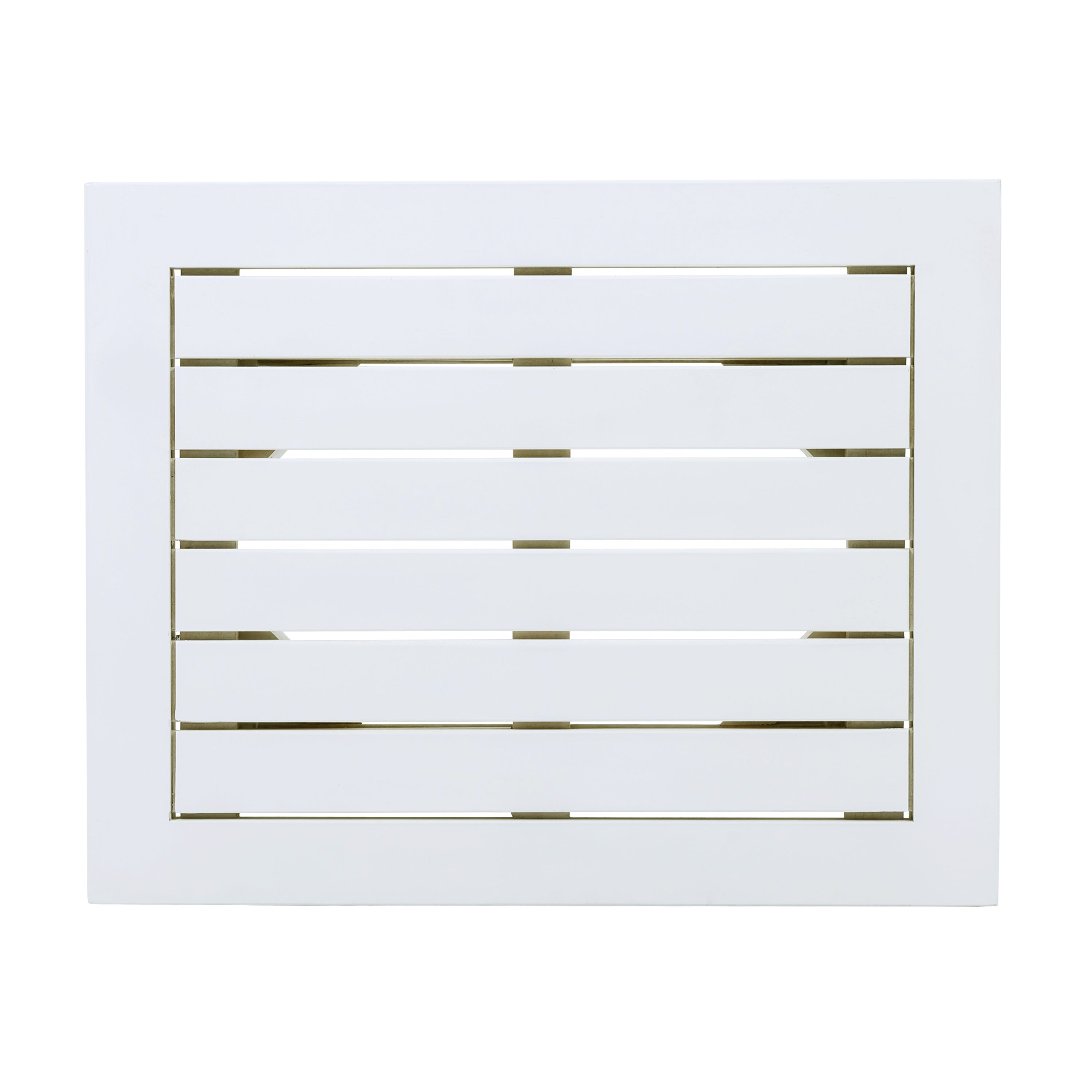 SELMA Acacia wood Accent Side Table in White PU, Weather-Resistant Rectangular End Table for Patio, Garden, Lawn, and Living Room(White PU)