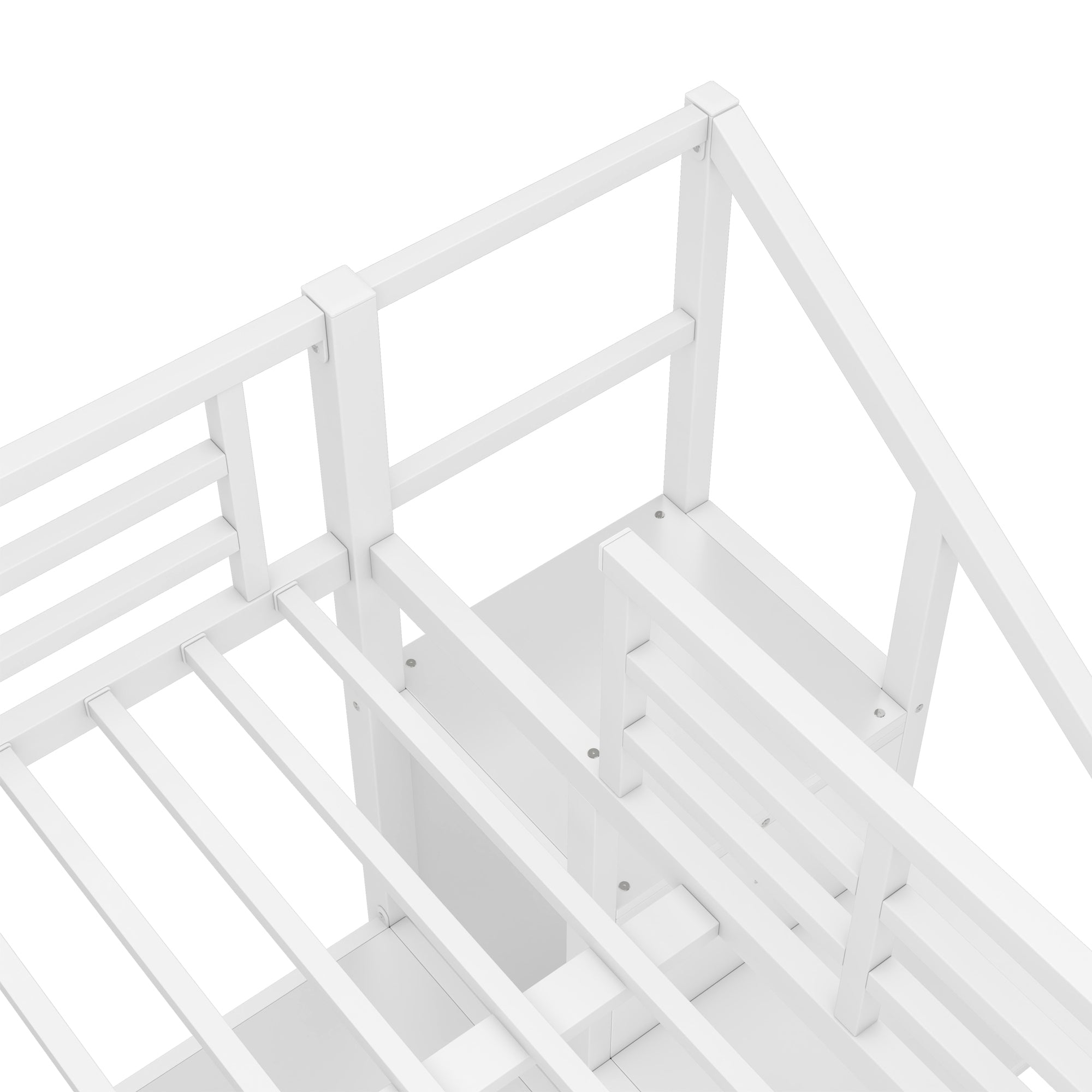 Twin XL Size Loft Bed with L-shaped Desk and USB, Metal Loft Bed with Wardrobe and Adjustable Shelf, High Loft Bed with LED for Kids Teens Adults, White