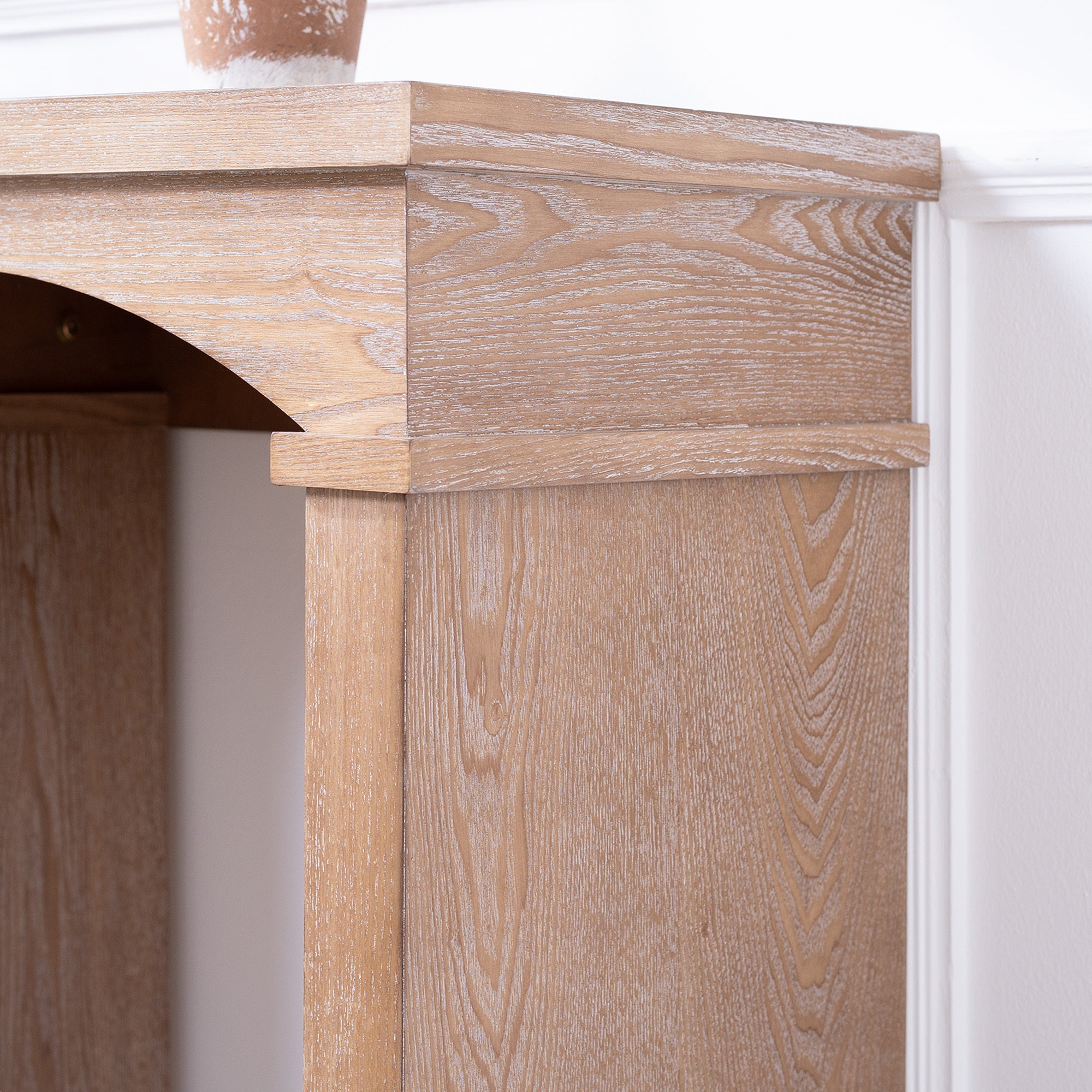 Rustic Archway Console Table – 60'Long Entryway Table with Decorative Arched Legs, Natural Wood Finish, Narrow Sofa Table for Hallway, Living Room, or Foyer