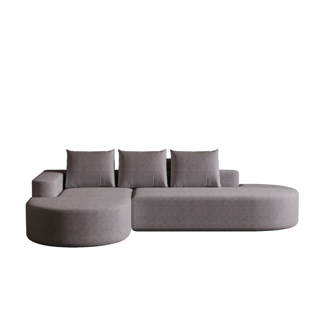 Modern Curved sofa ,Chenille Upholstered Sectional Sofa Couch Set,Modular 108.5' L Shaped Sectional Living Room Sofa Set With 3 Pillows,Free Combination Sofa Couch for Living Room,Bedroom