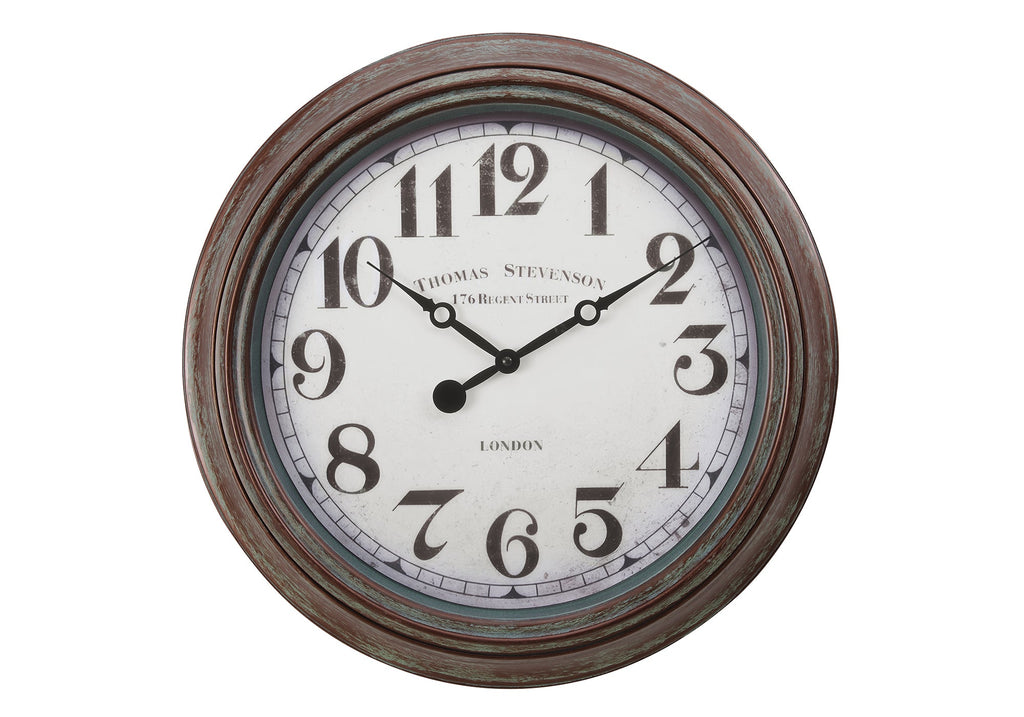 Clocks, 20' Round, Wall Clock, Antique Brown, Transitional