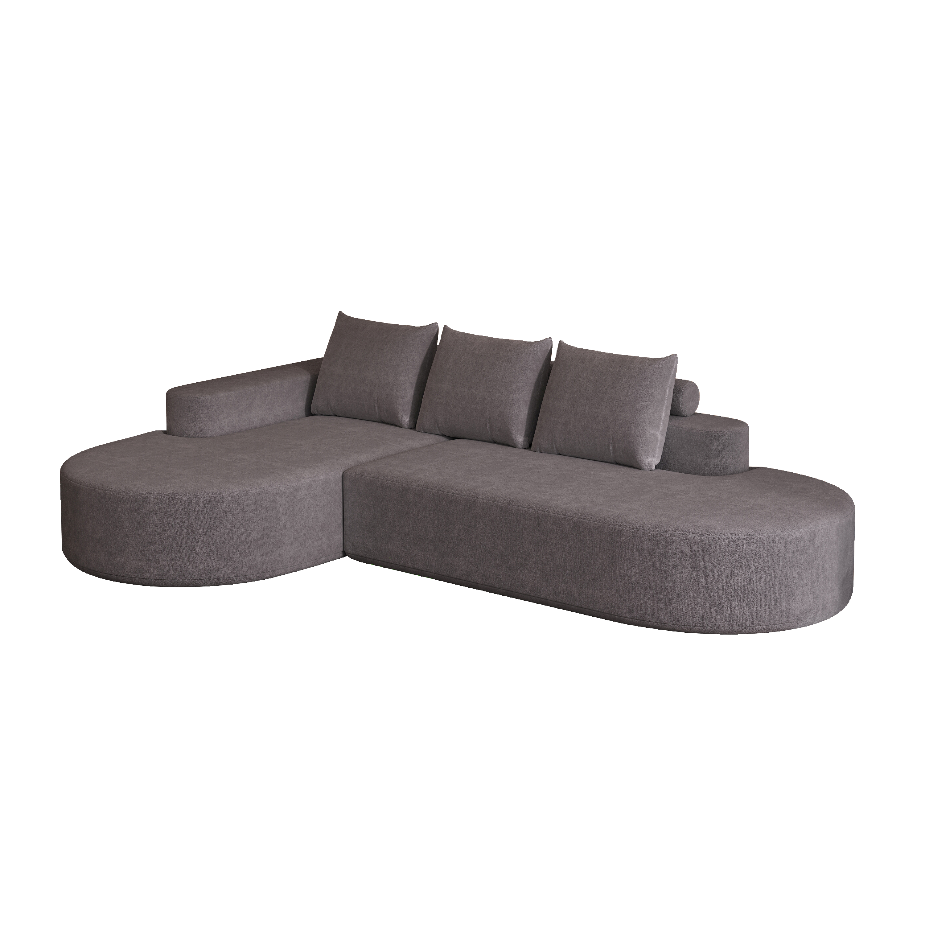 Modern Curved sofa ,Chenille Upholstered Sectional Sofa Couch Set,Modular 108.5' L Shaped Sectional Living Room Sofa Set With 3 Pillows,Free Combination Sofa Couch for Living Room,Bedroom