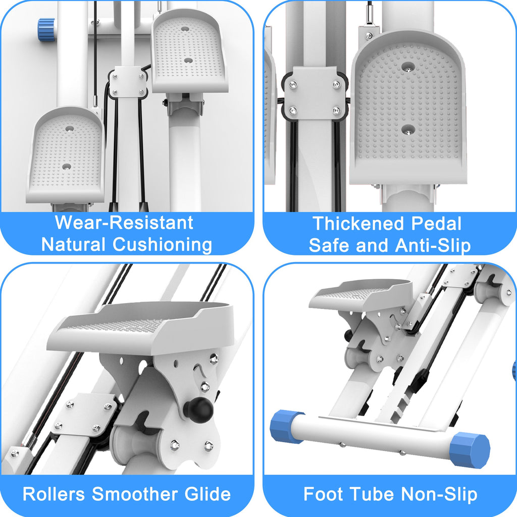 Stair Stepper with resistance Home-Upgrade Vertical Climber Workout Machine for Full-Body Exercise Climber Fitness Equipment with Stable Frame Adjustable Handlebar-Blue