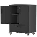 Tool Cart with Wheels, 40' H x 30' W x 20' D, Mobile Tool Cabinet with Lockable Casters & Drawer, Heavy-Duty Steel Storage Organizer for Garage, Workshop, Office - Easy 30-Min Assembly